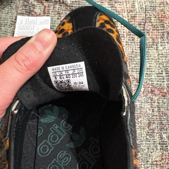 NWT Adidas SL 72 Leopard Print Sneakers Size 8 - Picture 3 of 4